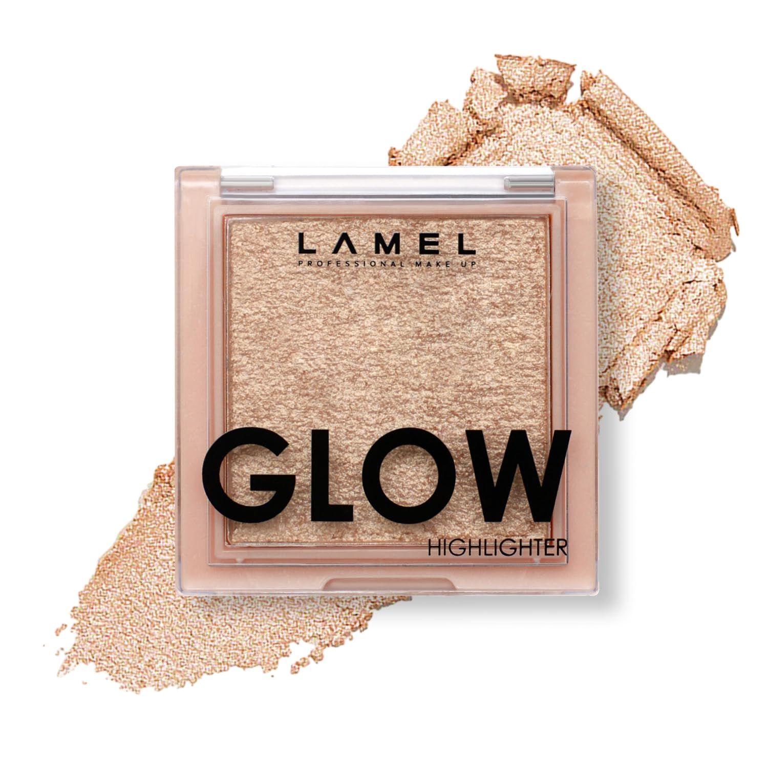 LAMEL Glow Highlighter: Face Make Up &amp; Contour Palette in Deep, Vibrant Colors - Natural Shimmer - Compact Size &amp; Perfect for Travel - Cruelty Free - 3.8gr/0.13 oz 402 (Sun)