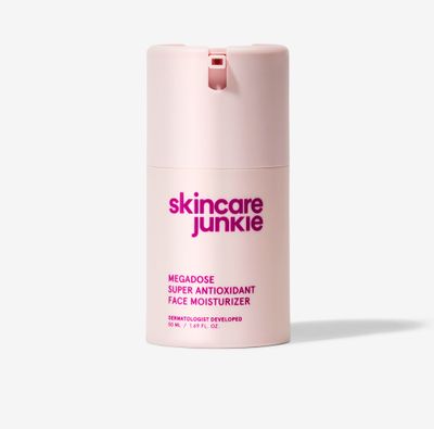Skincare Junkie Megadose Super Antioxidant Face Moisturizer for oily, acne-prone, normal, sensitive, and combination skin, Dermatologist developed, 1.7 OZ