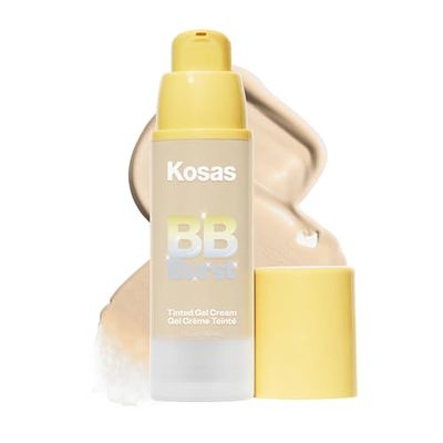 Kosas BB Burst Tinted Face Gel Cream - Supports Healthy Collagen, Smoothes Skin, Hydrates &amp; Moisturizes - Light+ Neutral Warm 14, (1 Oz/30 ML)
