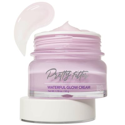 Touch in Sol Hydrating Face Moisturizer Gel Cream 1.76 oz. - Plumped Up Lightweight Day and Night Cream with Hyaluronic Acid and Collagen - Pretty Filter Waterful Glow Cream