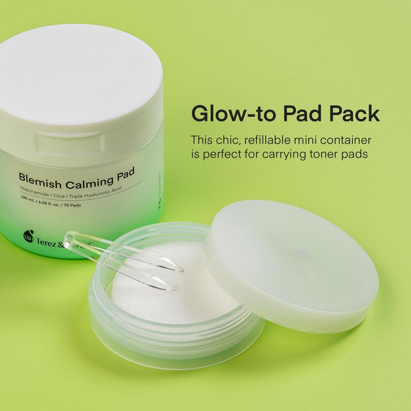 Terez &amp; Honor Mini Containers for Skincare: Travel Containers for Toner Pads &amp; Under Eye Patches DIY - Travel-Friendly, Reusable, Leak Proof Skincare Storage Made in Korea - 1 Empty Pack