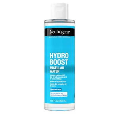 Neutrogena Hydro Boost Micellar Water with Hydrating Hyaluronic Acid, Micellar Cleansing Water for Sensitive Skin Removes Makeup, Dirt &amp; Oil, Non-Comedogenic &amp; Alcohol-Free, 13.5 fl. oz
