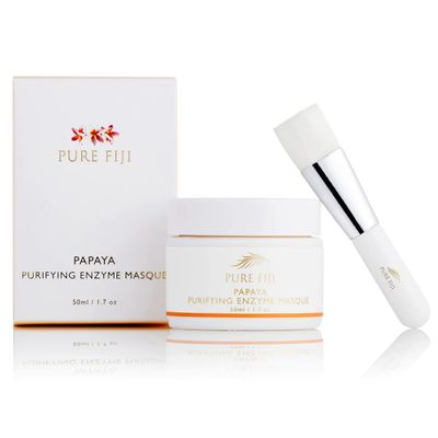 PURE FIJI Papaya Enzyme Face Mask - Hydrating Face Mask Skin Care and Exfoliating Face Mask, Organic Pore Cleansing Mask for Women Vegan, Cruelty-Free, 1.7oz