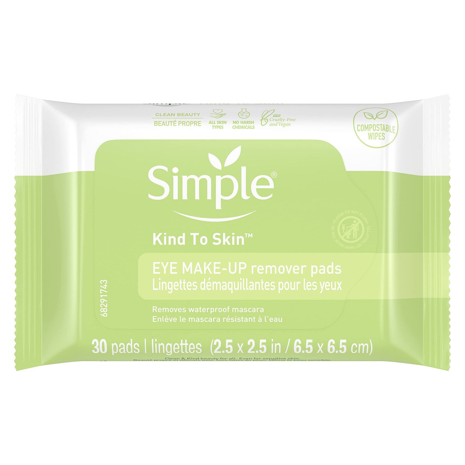 Simple Eye Makeup Remover Pads Makeup Remover 30 count