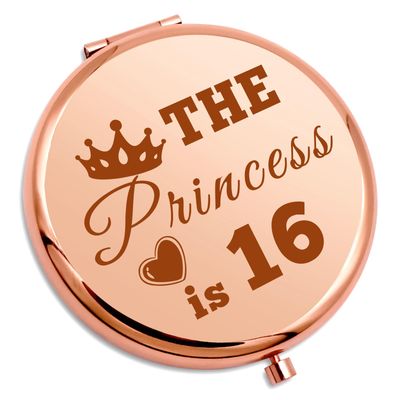 Sweet 16 Birthday Gifts for Girls Compact Makeup Mirror 16 Girl Birthday Gifts 16 Year Old Girl Birthday Gift Ideas Inspirational Birthday Gifts for Granddaughter Daughter Friend Folding Makeup Mirror