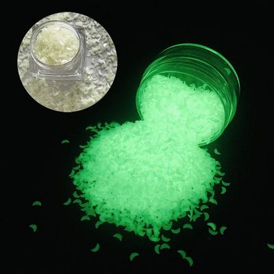 PrettyG 6 Boxes Set Luminous Nail Art Glitter Glow in The Dark 3D Sparky Moon Butterfly Flower Square Shape Glitter Stickers for Resin DIY Making Art Craft Nail Nightclub Decoration Accessories Set2