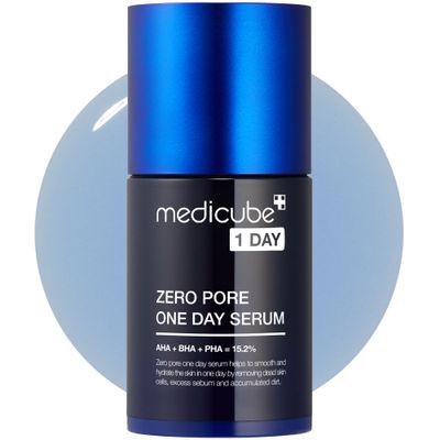 Medicube Zero Pore One-day Serum 1.01 fl.oz - Overnight Resurfacing Serum with Pore Tightening Complex - 15.2% AHA+BHA+PHA &amp; 2% Niacinamide - 10.8% reduction in pore appearance after one day of use