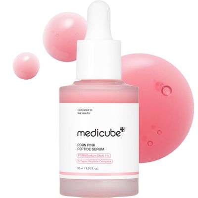 medicube Salmon DNA PDRN Pink Peptide Serum, Pink glow serum, Peptide, Niacinamide, Hydrating &amp; Moisturizing &amp; Firming, Uneven Skin Tone, Korean Skincare | 1.01 fl.oz. (1.01 fl.oz., Salmon DNA PDRN)