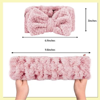 LAPOHI 3 Pack Microfiber Bowtie Headbands for Washing Face, Facial Headbands Makeup Headband Spa Headband Skincare Headband Towel Headband for Women and Girls