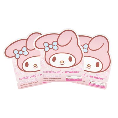 The Crme Shop My Melody Berry Kawaii Printed Essence Sheet Mask (Set of 3) - $12 Value