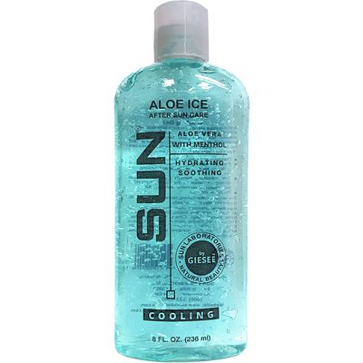 Sun Laboratories by Giesee Aloe Vera Ice Gel - Pure Organic Aloe Vera Gel, After Sun Lotion with Aloe for Sunburn Relief, Natural Aloe Vera Gel for Sunburn Recovery, Soothing Aloe Vera