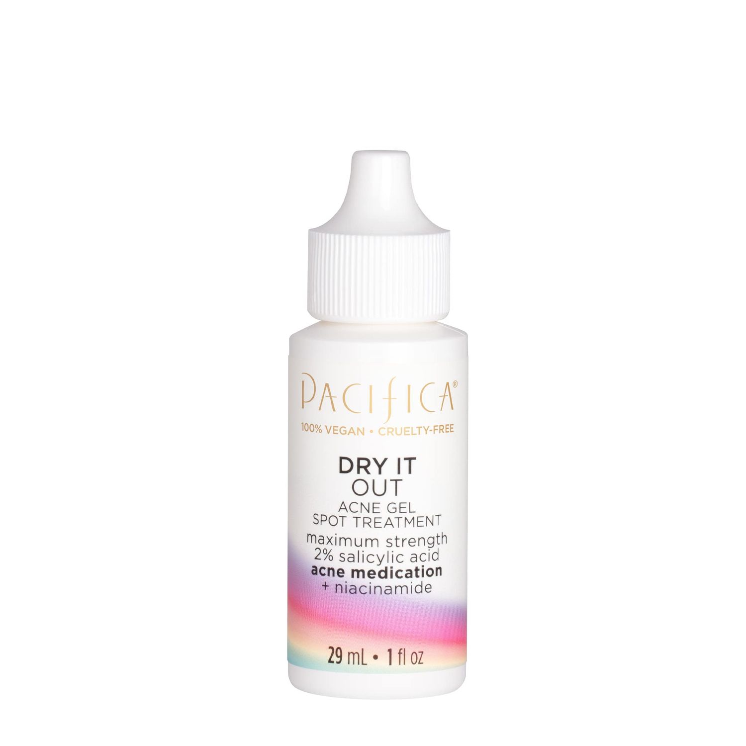 Pacifica Acne Spot Treatment Gel - Dry It Out Pimple Cream - Face Acne Cream -w/ 2% Salicylic Acid BHA &amp; Niacinamide for Teens &amp; Adults Vegan Clean Beauty Dermatologist Tested