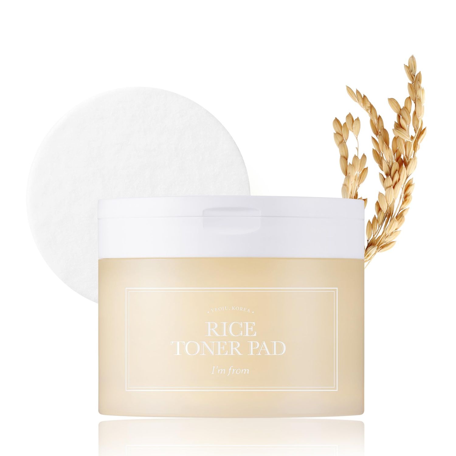 I&#39;m from Rice Toner Pads 140ml, 60 Sheets, Triple-Layered Pads, Rice Extract from Korea, for Dry and Rough Skin