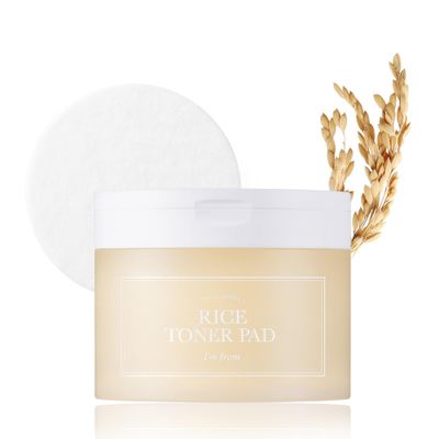 I&#39;m from Rice Toner Pads 140ml, 60 Sheets, Triple-Layered Pads, Rice Extract from Korea, for Dry and Rough Skin