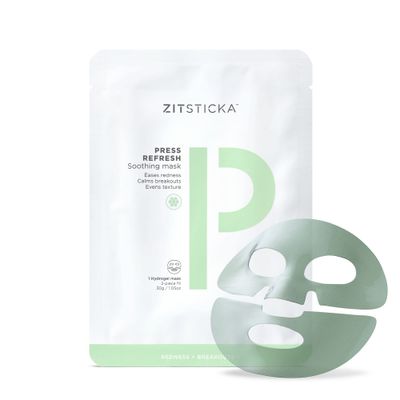 ZitSticka Sheet Masks for Face Skincare- Exfoliating &amp; Hydrating Sheet Mask for Dry &amp; Sensitive Skin - Soothe Breakouts &amp; Acne-Prone Skin - Beauty Facial Skin Care for Woman (Press Fresh 1 Sheet)
