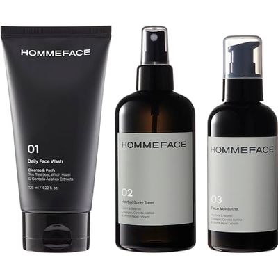 HommeFace Daily Trio Skin Care Set for Men, 3-Step Routine