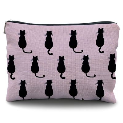 Likjad cat lover gifts for women,Cat makeup bag,cat gifts,Cat cosmetic bag,cat gifts for cat lovers,cat gifts for women,cat mom gifts,cat gifts for girls (purple)