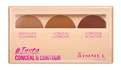 Rimmel Insta Flawless Insta Conceal and Contour Palette, Dark, 0.25 Ounce