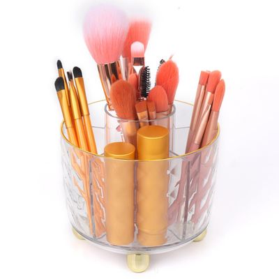 Makeup Organiser Desk 360 Rotating Make up Holder Skincare Organizer Transparent Cosmetic Organisers for Desktop Storage Organizers