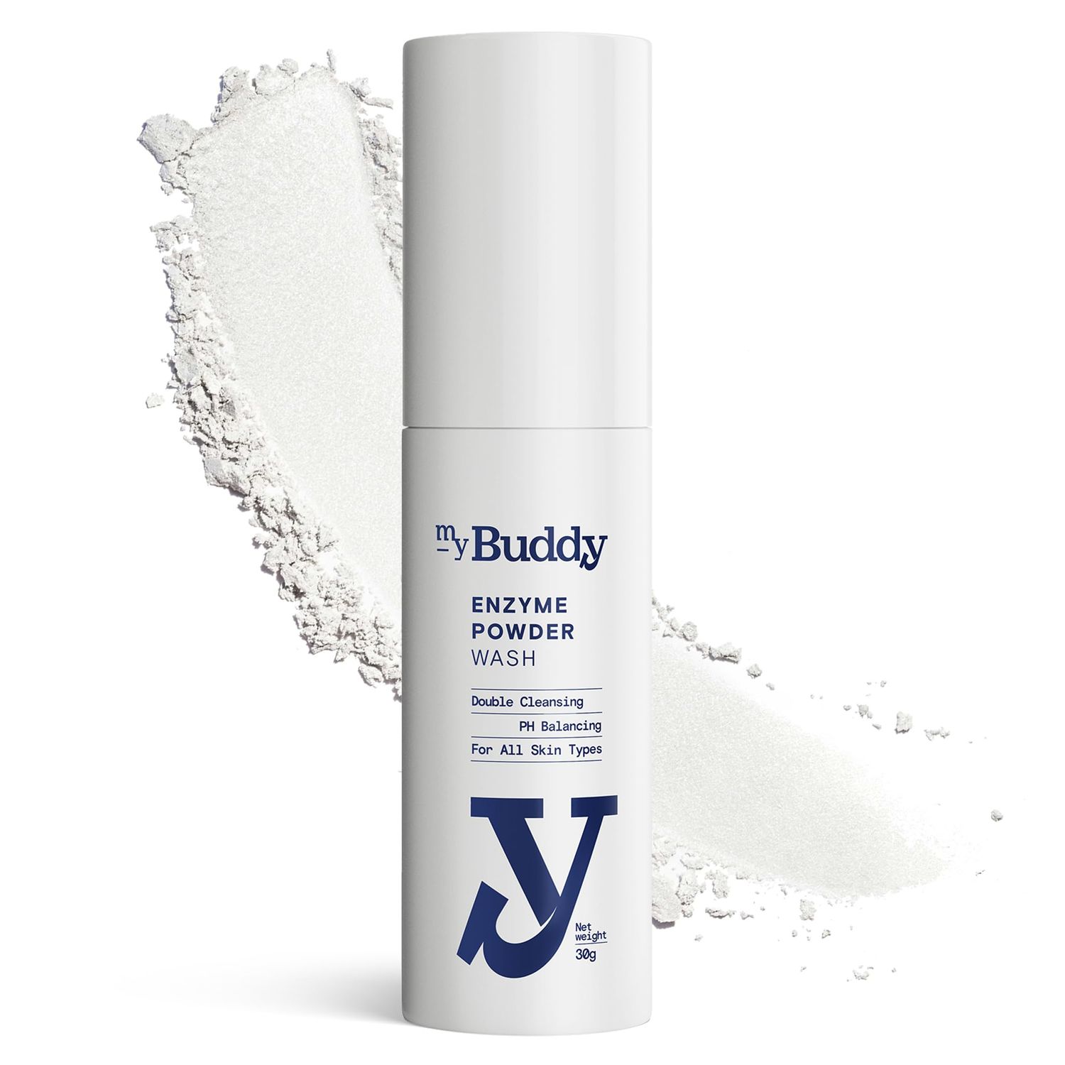 myBuddy Enzyme Powder Wash. Gentle Mens Face Wash Made by Korean Skin Care Quality| Safe for sensitive skin| Enzymes Complex - Papain, Pineaple, Allantoin| Perfect for Men Facial Care Kit 1.05oz