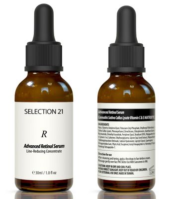 Selection 21 Advanced Retinol Serum for Face Anti-Wrinkle Serum with 5% Vitamin A Anti-aging Complex, , Reduce Fine Lines with Argireline Peptides Matrixyl 3000 Stem Cell Serum 1 Fl OZ.