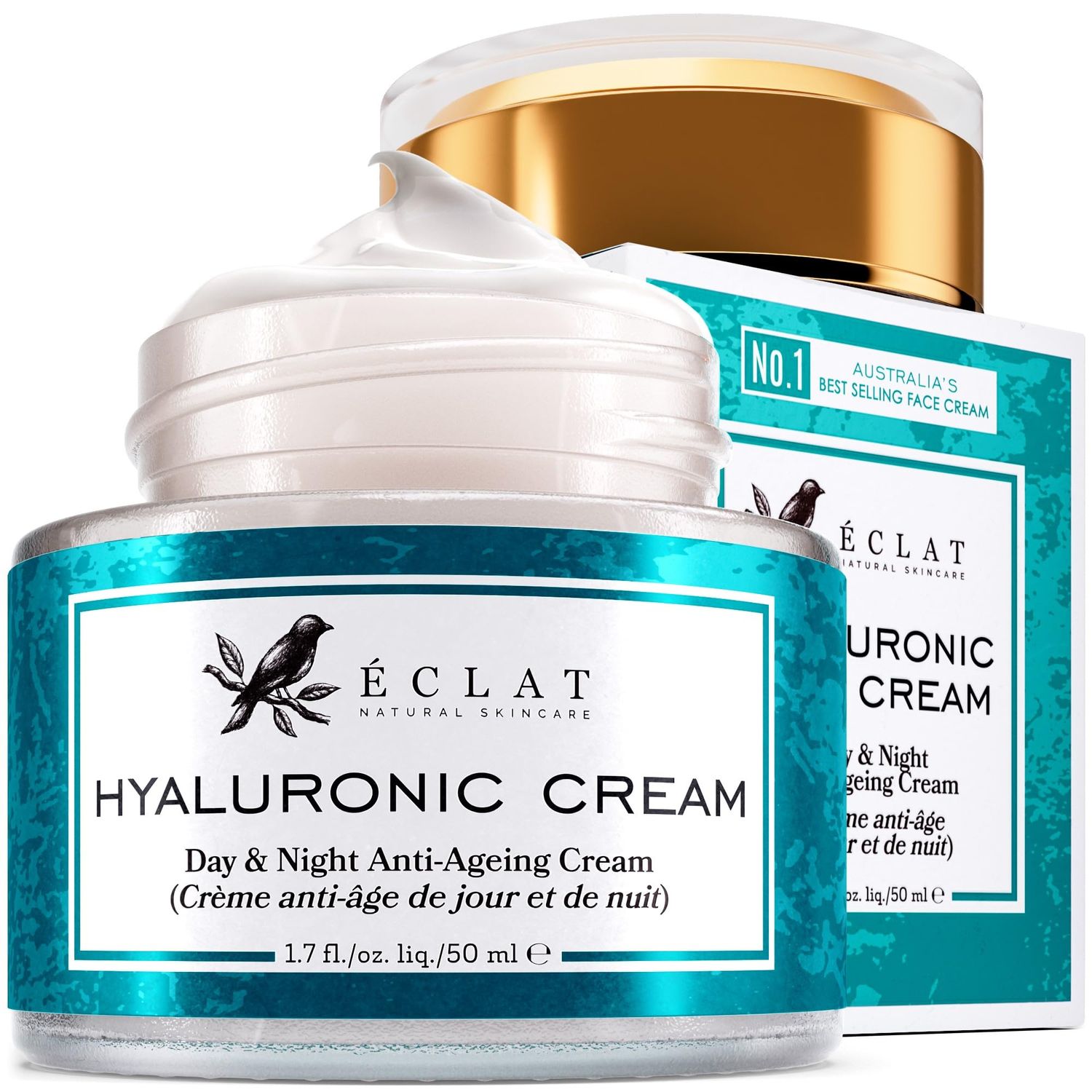 Hyaluronic Acid Face Moisturizer for Women and Men - Anti Aging Face Lotion Facial Moisturizer, Anti Wrinkle Hydrating Face Cream, Antiaging Hydrating Moisturizer, Day and Night Hyaluronic Cream