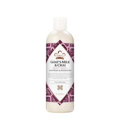 Nubian Heritage Body Wash Goats Milk and Chai Soothing &amp; Hydrating Body Cleanser Made with Fair Trade Shea Butter, 13 oz