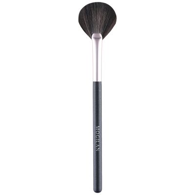MOGILAN Fan Brush Professional Blush Brush Soft Vegan Synthetic Makeup Brush for Face Highlighting,Buffing and Blending with Powder Cream Cosmetics Blusher Highlighter Applicator Eyeshadow Brush