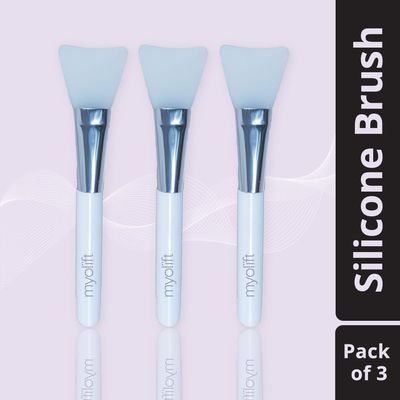 MyoLift Applicator Silicon Brush - Mask Applicator Brush for Facial Skincare, Reusable Brush for the Anti Aging Mask| Soft &amp; Durable Face Mask Applicator for Gels, DIY Masks, easy-to-clean[Pack of 3]