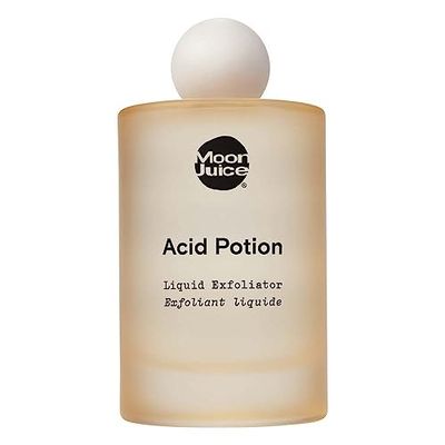 Moon Juice Acid Potion AHA and BHA Liquid Exfoliator | Chemical Skin Exfoliant to Resurface, Unclog &amp; Balance | 25% AHA BHA Complex, Niacinamide &amp; Reishi | Vegan, Cruelty-Free | 100ml (3.3 fl oz)