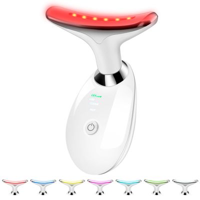 JURP Face Neck Beauty Device, 7 Color Led Face Neck Massager,Multifunctional Facial Skin Care Tool, Ideal for Home Skin Care