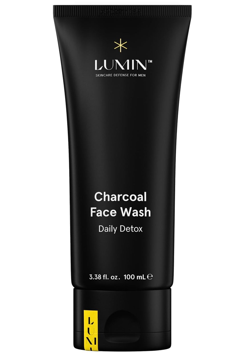 Lumin Charcoal Face Wash for Men Skincare - Daily Detox, Hydrating Face Cleanser, Removes Impurities, Exfoliates, Unclogs Pores, Controls Oil, Soothes Irritation, All Skin Types, 1 Pack