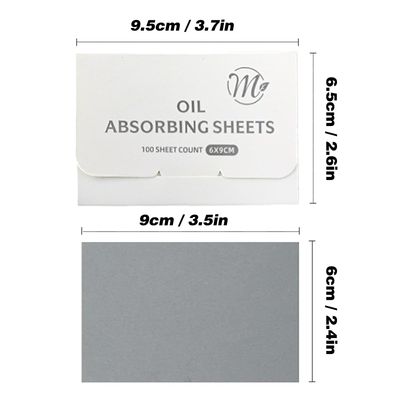 Natural Face Oil Blotting Paper -Bamboo Charcoal 600 Counts, Easy Dispensing Oil Absorbing Sheets, Premium Handy Facial Blotting Papers - Face Skin Care or Beauty Make Up Must Have