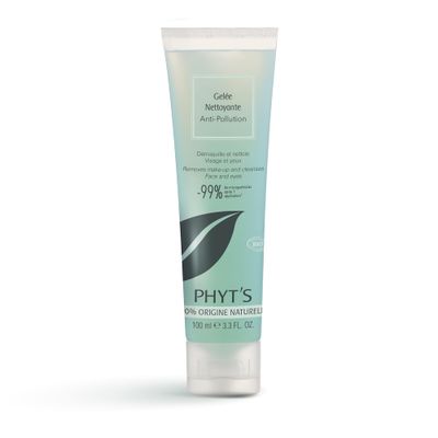 Phyts Anti-Pollution Cleansing Jelly - Facial Cleanser for Women - Removes Waterproof Makeup and Impurities - Nourishes Skin - 3.3 oz