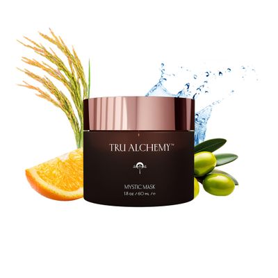 Tru Alchemy Mystic Mask | Clay Mask for Face, Pores, &amp; Age Spots | Cleansing Kaolin Clay, Vitamin C, &amp; Niacinamide | Deep Pore Cleansing Mask | Exfoliating Facial Masks | 1.8 oz