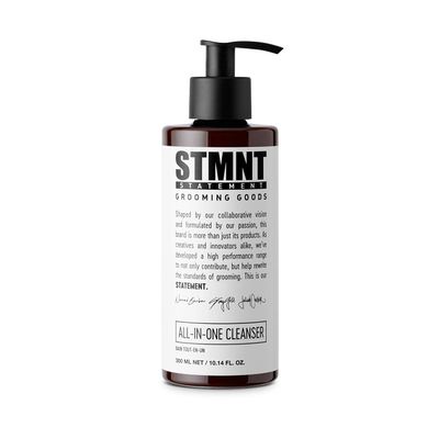 STMNT Grooming Goods All-In-One Daily Cleanser, 10.1 oz | SLS/SLES Sulfates Free | Extra Caring Formula w/ Activated Charcoal &amp; Menthol