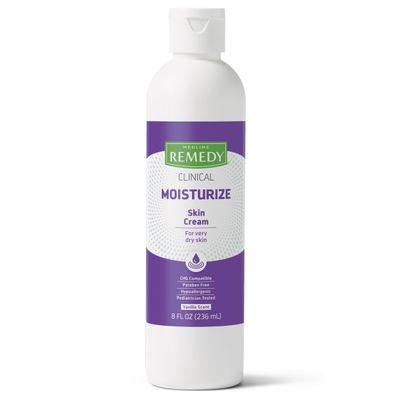 Medline Remedy Clinical Skin Cream, Nourishing Formula for Dry Skin, 8 oz., Pack of 24