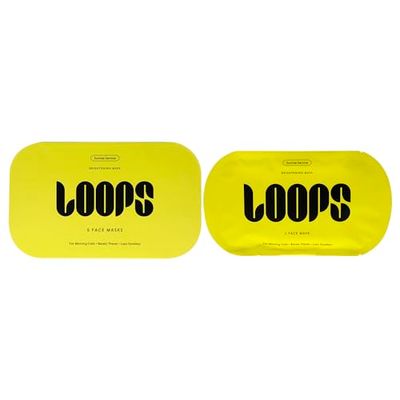 LOOPS SUNRISE SERVICE - Brightening Hydrogel Face Mask - Hydrates, Brightens, Depuffs &amp; Wakes Up Complexion - Antioxidants Against Free Radical Damage - Ideal Stocking Stuffers for Women - 5 Pc