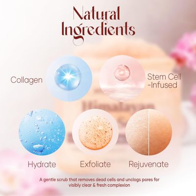 MYSTRE BEAUT Himalayan Salt Body Scrub 12 oz each Twin Pack - with Collagen and Stem Cells - Exfoliating Salt Scrub for Cellulite - Deep Cleansing for Acne, Scars, Wrinkles - Moisturizes Skin