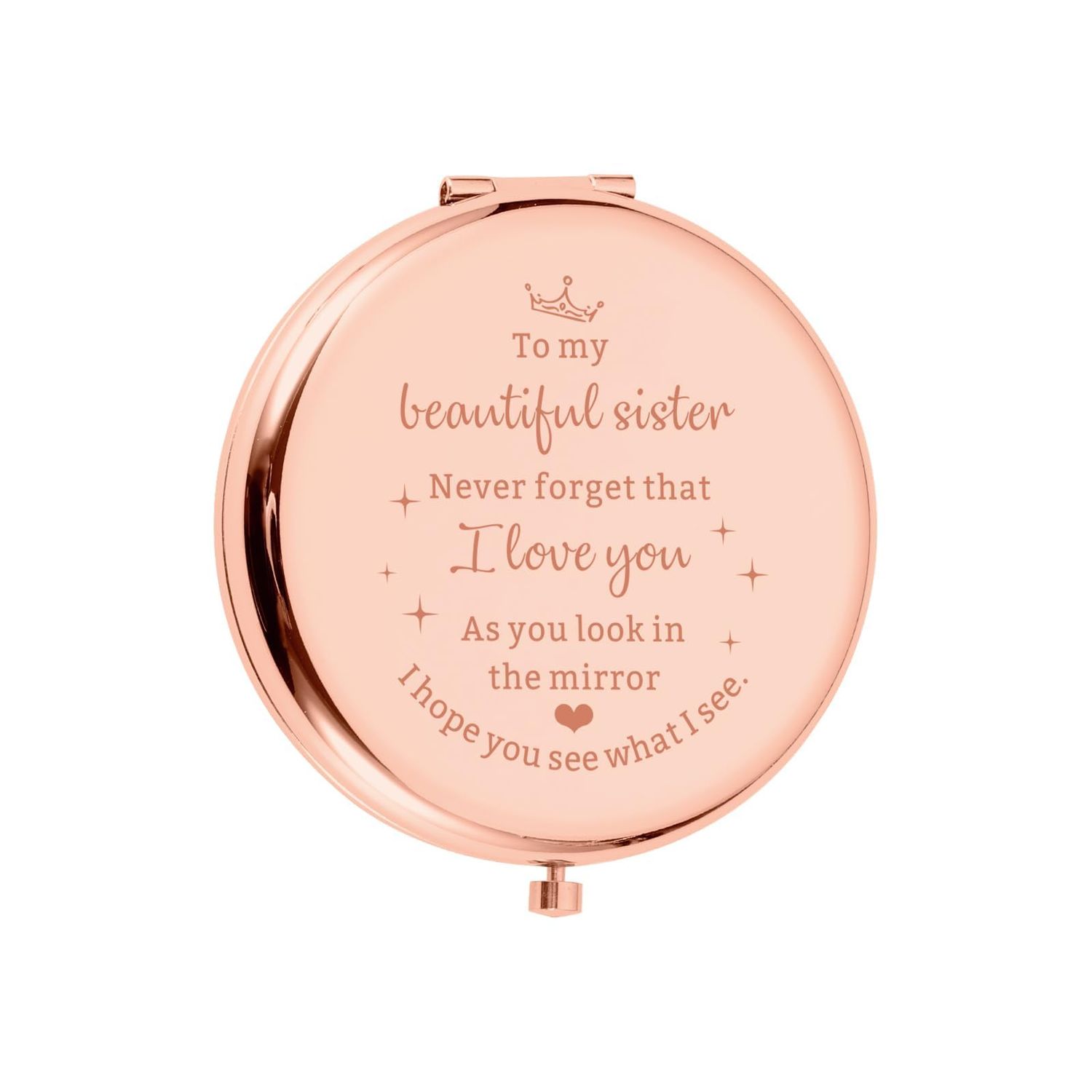 Sister Gifts from Sisters Friendship Gifts for Women Friends Sister Birthday Gift Ideas Compact Mirror Valentines Anniversary Wedding Graduation Gifts for Sister Valentines Day Gifts for Her