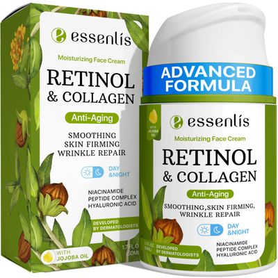 Retinol Cream for Face - Anti Aging Face Moistuirzer with Collagen &amp; Hyaluronic Acid - Day &amp; Night Face Cream for Women and Men