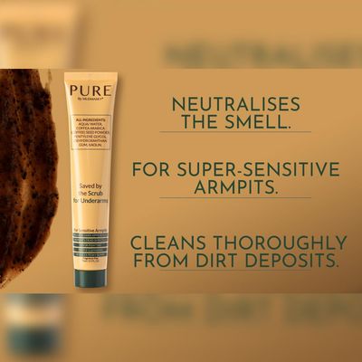 PURE by MUDMASKY Softening Saved by the Scrub For Underarms. Armpit Detox Scrub &amp; Mask. Natural &amp; Clean Body Scrub
