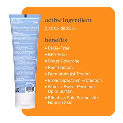 Thinksport Mineral Sunscreen, SPF 30 Clear Zinc Oxide Sunscreen, 3 Fl Oz, Water Resistant, Reef Safe, Broad Spectrum UVA/UVB Sun Screen
