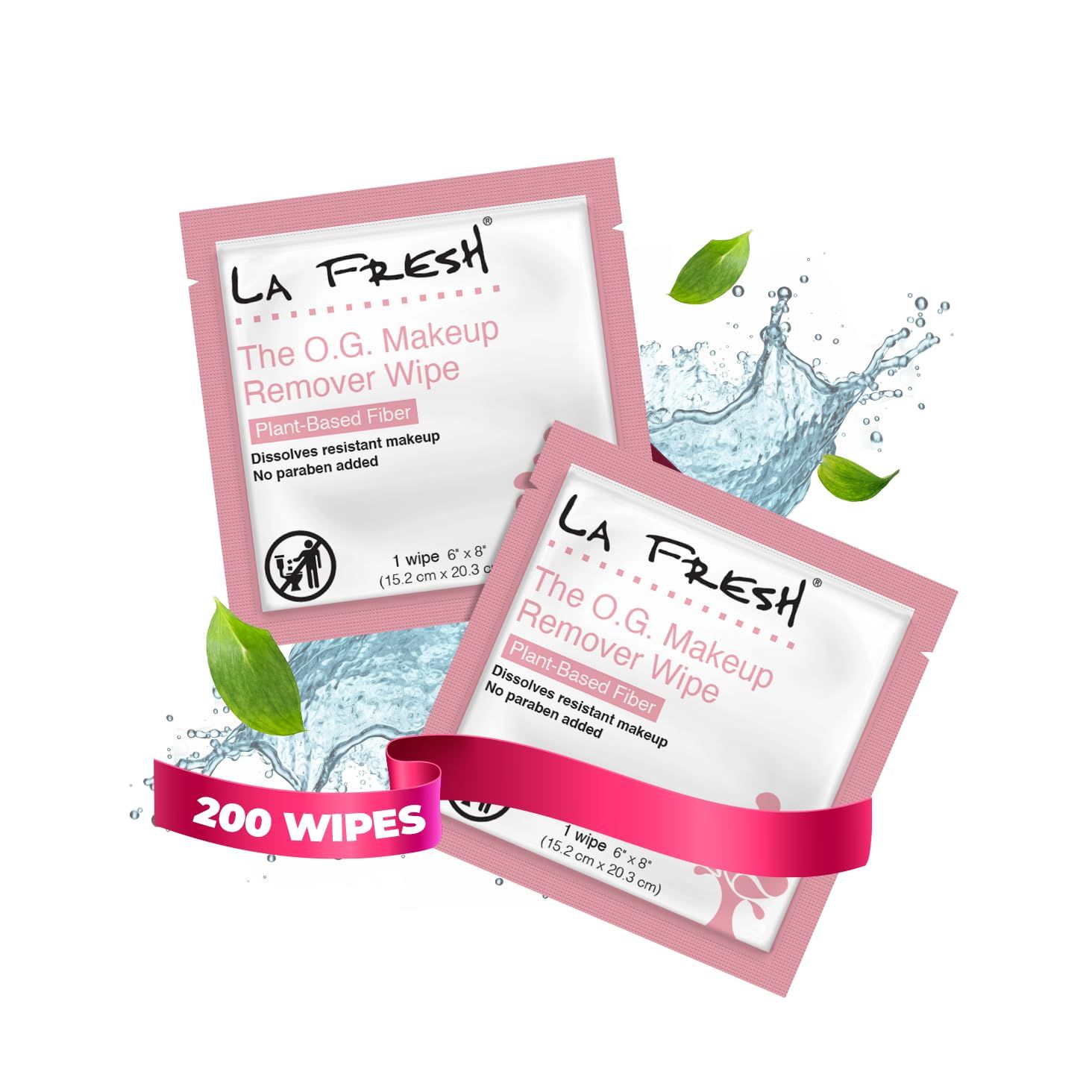 La Fresh Makeup Removal Facial Cleansing Wipes, Waterproof, 200 Count, Skin Care Travel Essentials