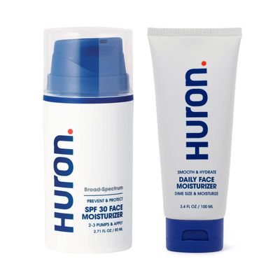 Huron AM/PM Face Moisturizer Bundle - Face Moisturizer With SPF 30 for Day &amp; Soothing, Nourishing Facial Moisturizer for Night - Fights Signs of Aging &amp; Hydrates Skin