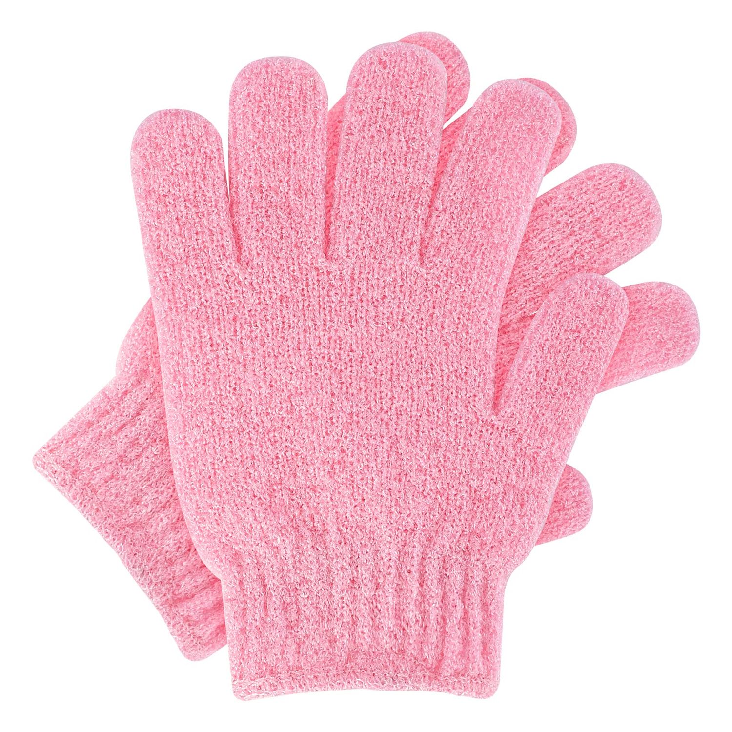 Sibba 1 Pair Bath Gloves for Shower Natural Loofah Exfoliating Wash Gloves for Body and Face, Dead Skin Remover, Double Sided Microfibre Shower Body Gloves for Adults and Kids