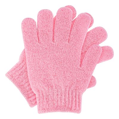 Sibba 1 Pair Bath Gloves for Shower Natural Loofah Exfoliating Wash Gloves for Body and Face, Dead Skin Remover, Double Sided Microfibre Shower Body Gloves for Adults and Kids