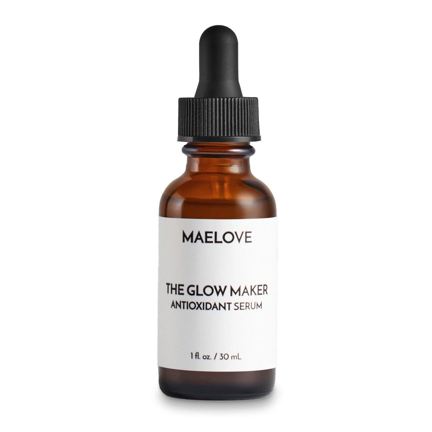 MAELOVE Vitamin C Serum, Glow Maker with Vitamins C, E, Ferulic &amp; Hyaluronic Acid, Unscented, Award-Winning Brightening and Hydrating Facial Serum, 1.0 fl oz