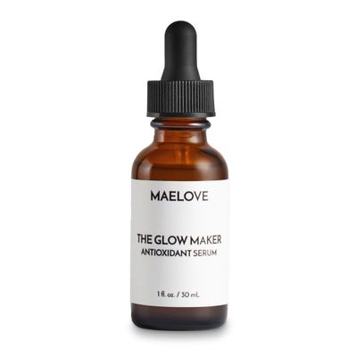 MAELOVE Vitamin C Serum, Glow Maker with Vitamins C, E, Ferulic &amp; Hyaluronic Acid, Unscented, Award-Winning Brightening and Hydrating Facial Serum, 1.0 fl oz
