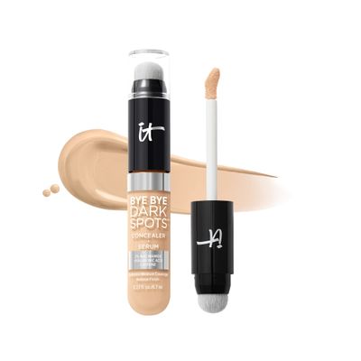 IT Cosmetics Bye Bye Dark Spots Concealer + Brightening Serum - 2% Niacinamide, Hyaluronic Acid &amp; Caffeine - Medium Coverage, Natural Finish, All Skin Types - 12 Fair Warm, 0.22 fl. oz